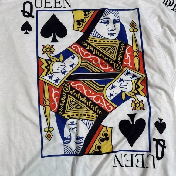 Queen of Spades Graphic Pullover by ChicMe - Size L - Picture 1 of 5